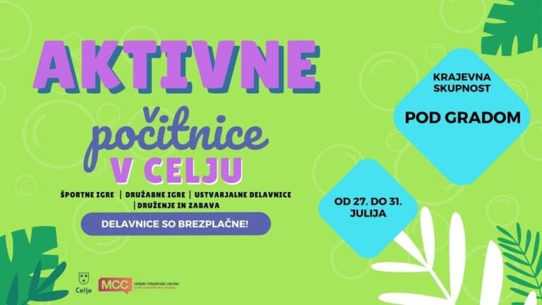 Aktivne počitnice 2026: KS Pod gradom