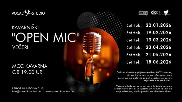 Kavarniški OPEN MIC večeri