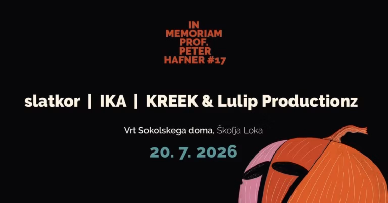 Koncert: slatkor (mišmašpop, SI), IKA (indiepop, HR), KREEK & Lulip Productionz (IDM, SI) | IMPH #17