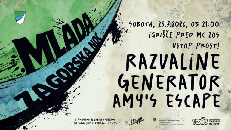 Mlada zagorska noč 2026: Razvaline, Generator, Amy’s Escape