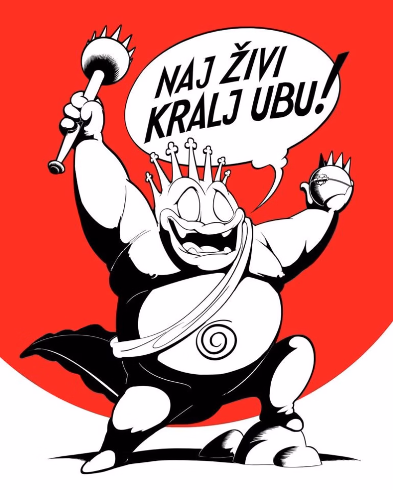 Odprtje razstave CIRILA HORJAKA: Kralj Ubu