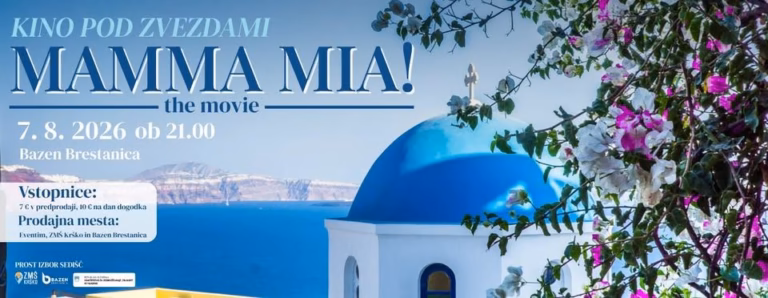 KINO POD ZVEZDAMI: MAMMA MIA! na Bazenu Brestanica