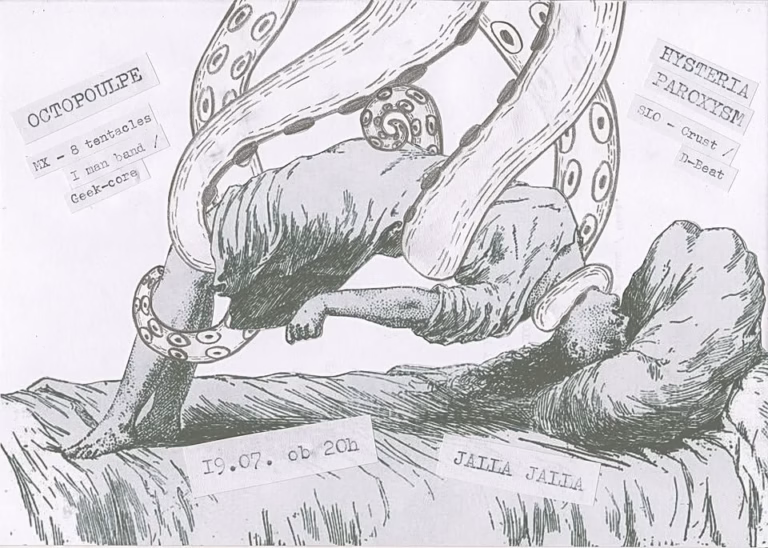 Octopoulpe (MX – 8 tentacles 1 man band / Geek-core) + Hysteria Paroxysm (SLO – Crust / D-Beat)