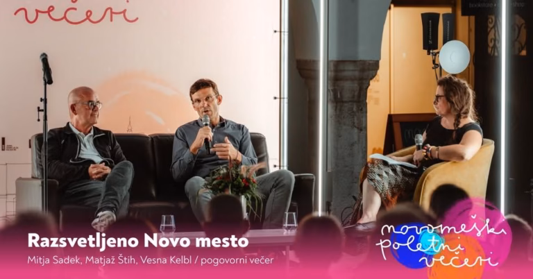 Razsvetljeno Novo mesto; Mitja Sadek, Matjaž Štih in Vesna Kelbl