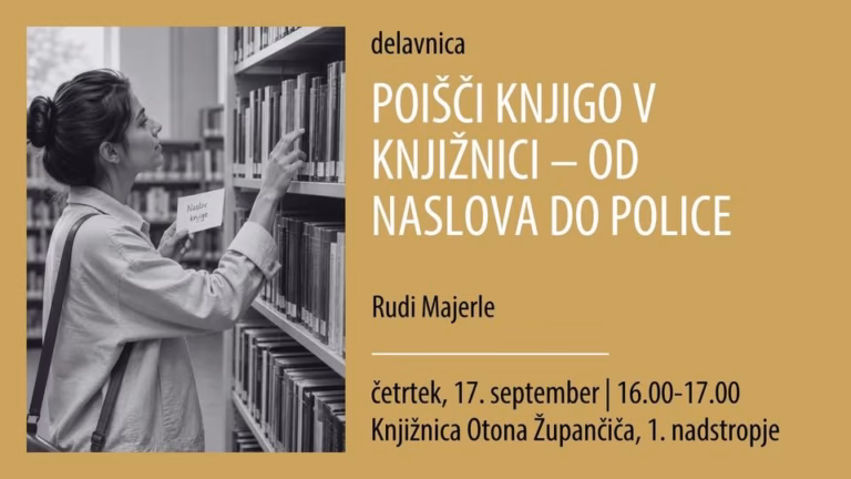 Poišči knjigo v knjižnici – od naslova do police