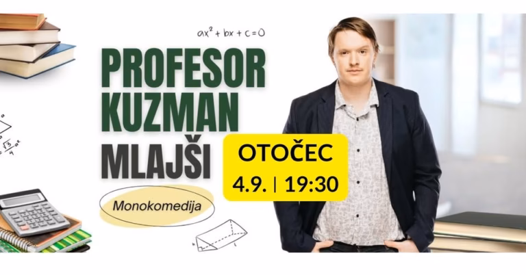 Uroš Kuzman v komediji Profesor Kuzman mlajši
