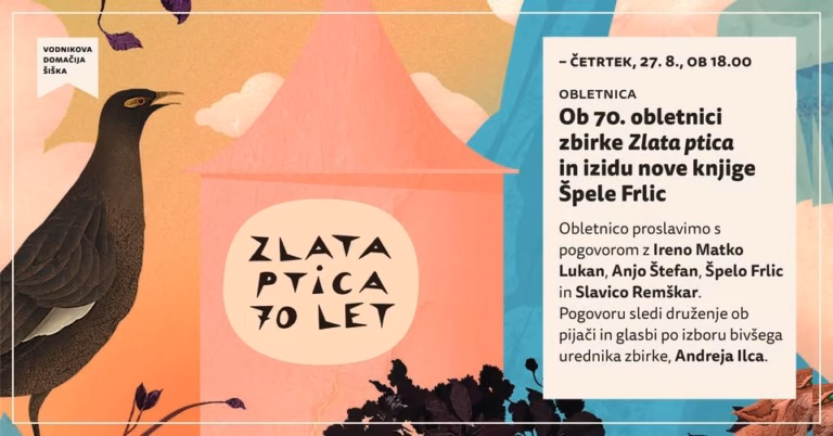 Ob 70. obletnici zbirke Zlata ptica in izidu nove knjige Špele Frlic
