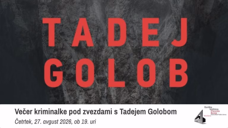 Večer kriminalke pod zvezdami s Tadejem Golobom