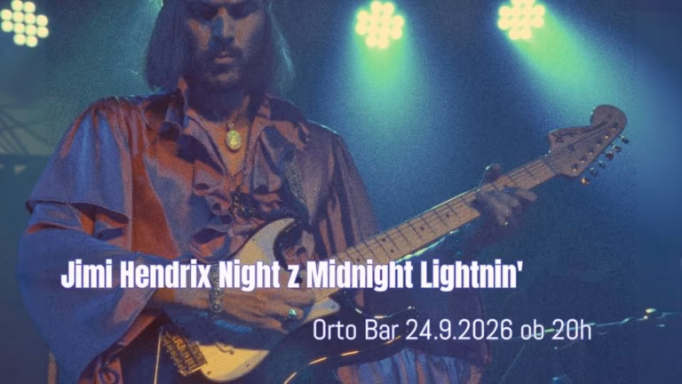 Jimi Hendrix Night with Midnight Lightnin’ Orto Bar, Ljubljana