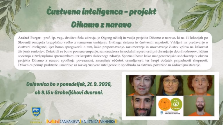 Čustvena inteligenca – projekt Dihamo z naravo