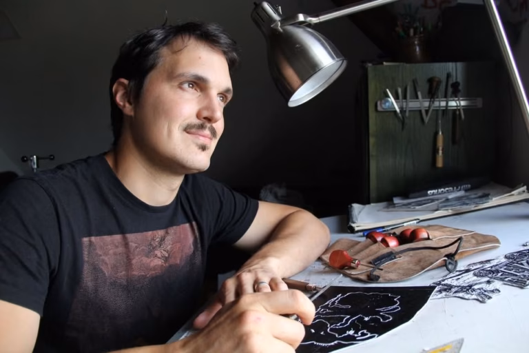 Grafični svet Mihe Eriča in odprti atelje: Galerija Salsaverde Izola