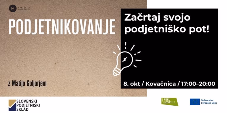 Podjetnikovanje: podjetniška delavnica z Matijo Goljarjem