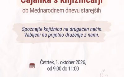 Čajanka s knjižničarji ob Mednarodnem dnevu starejših