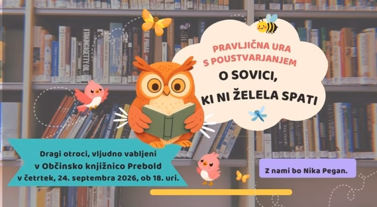 O sovici, ki ni želela spati – pravljična ura s poustvarjanjem