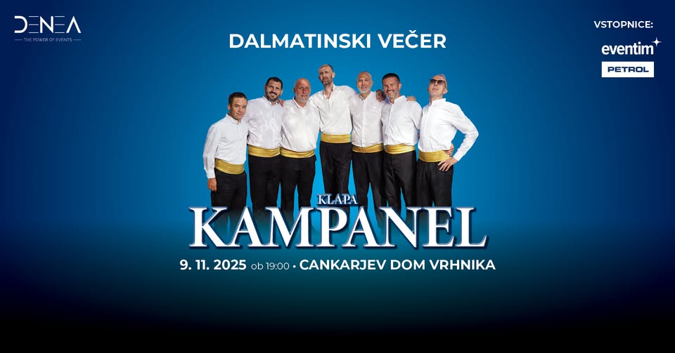 DALMATINSKI VEČER S KLAPO KAMPANEL • 9.11.2025 • Cankarjev dom Vrhnika