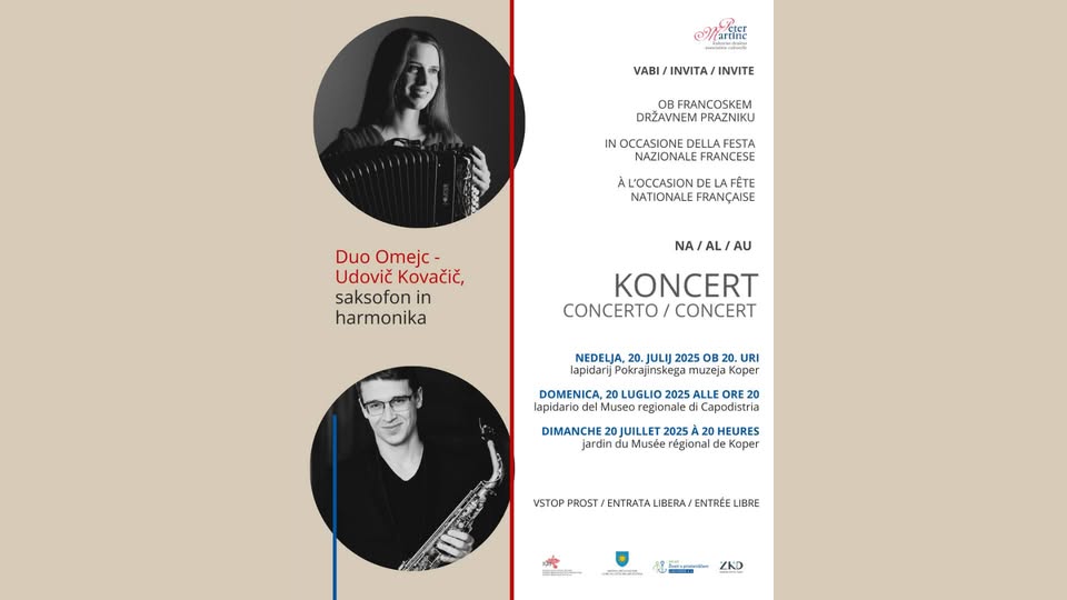 Koncert Duo Omejc - Udovič Kovačič (saksofon in harmonika)