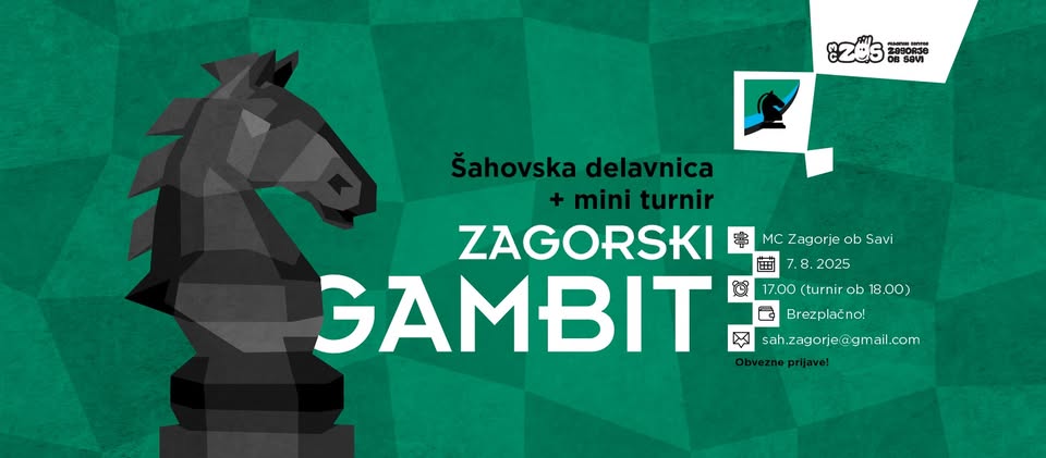 Zagorski gambit: šahovska delavnica in mini turnir