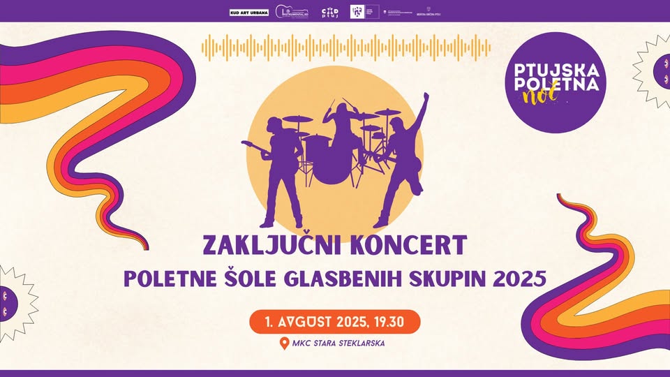 Zaključni koncert Poletne šole glasbenih skupin 2025