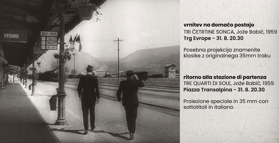 Posebna filmska projekcija na Trgu Evrope / Proiezione speciale in Piazza Transalpina