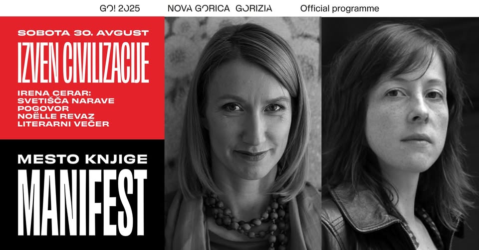 Izven civilizacije: Irena Cerar in Noëlle Revaz @ Mesto knjige 2025: MANIFEST