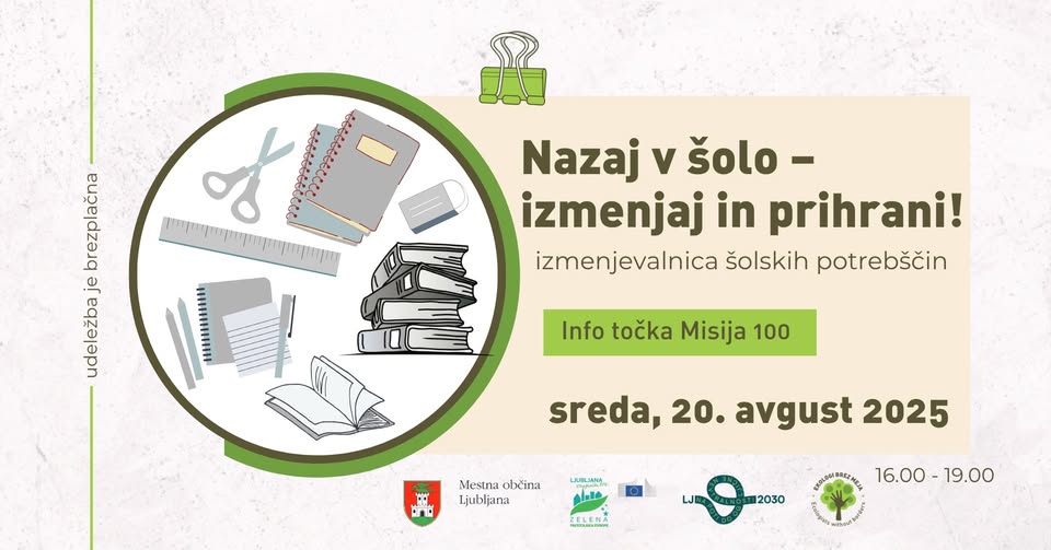 Nazaj v šolo – izmenjevalnica šolskih potrebščin