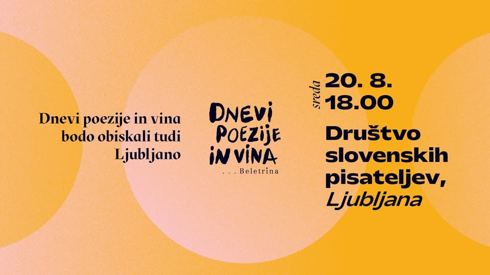 Dnevi poezije in vina v Ljubljani