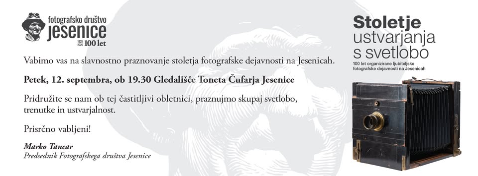 Stoletje ustvarjanja s svetlobo: slovesnost ob 100. obletnici Fotografskega društva Jesenice