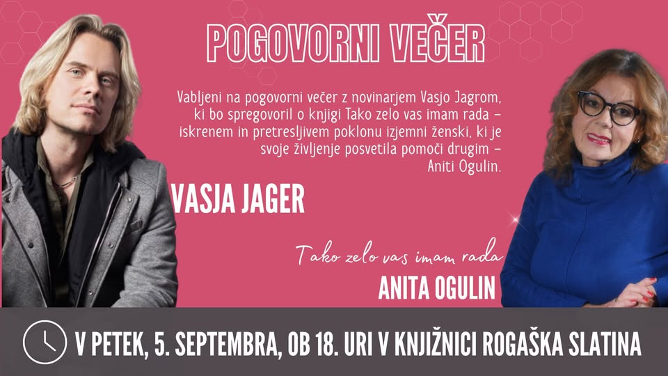 Vasja Jager o knjigi Anite Ogulin: Tako zelo vas imam rada