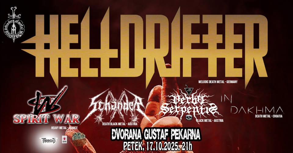 HELLDRIFTER (GER), SPIRIT WAR (FRA), IN DAKHMA (CRO), SCHANDER (AUT), VERBA SERPENTIS (AUT)