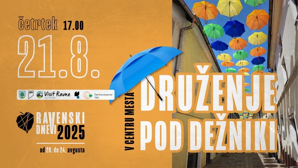 DRUŽENJE POD DEŽNIKI v centru mesta // RAVENSKI DNEVI 2025