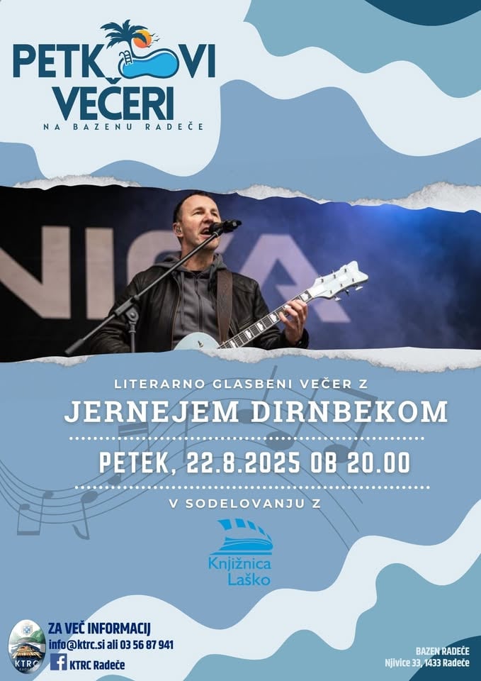 Literarno glasbeni večer z Jernejem Dirnbekom