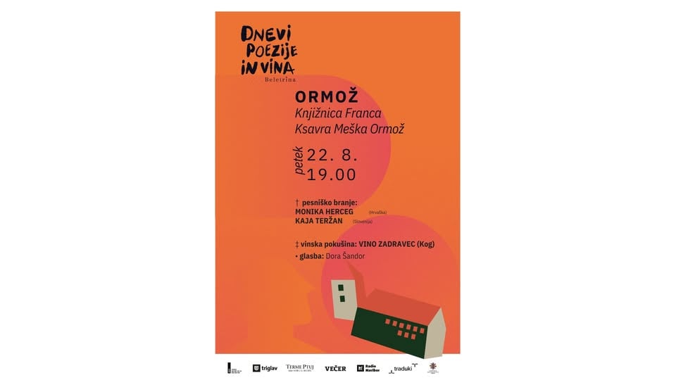 Dnevi poezije in vina 2025: Pesniško branje v Ormožu