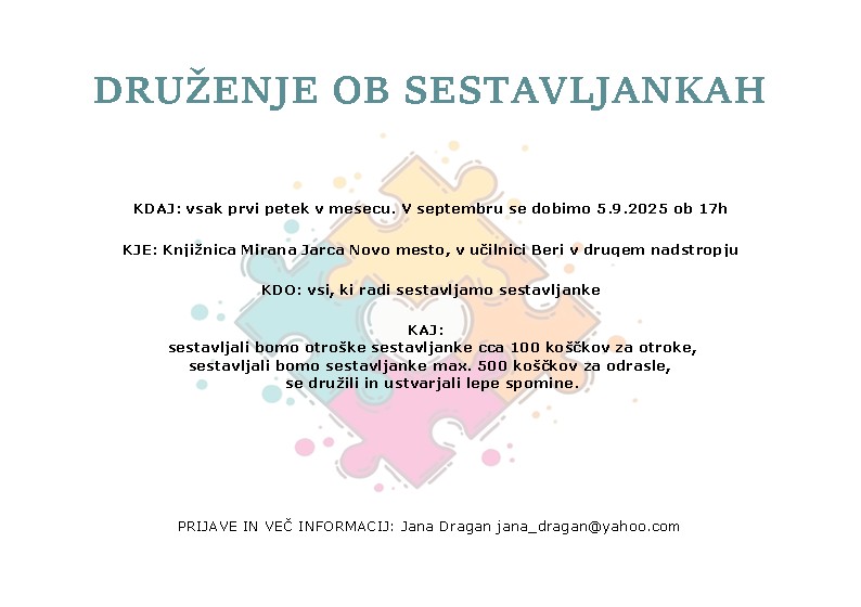 Druženje ob sestavljankah