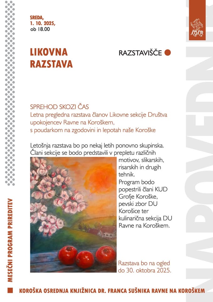 Sprehod skozi čas - Likovna razstava DU Ravne na Koroškem