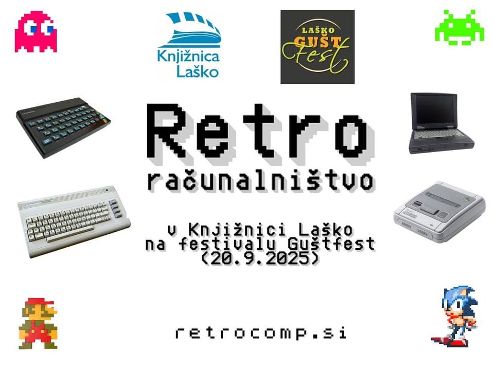 RETRO RAČUNALNIŠTVO v Knjižnici Laško - GUŠTFEST 2025