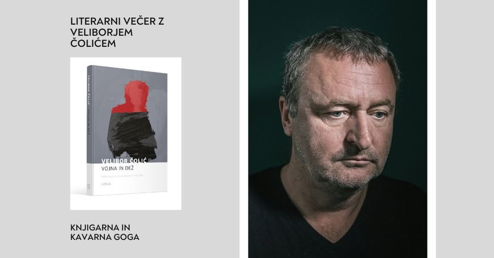 Velibor Čolić v Knjigarni Goga: Predstavitev romana Vojna in dež