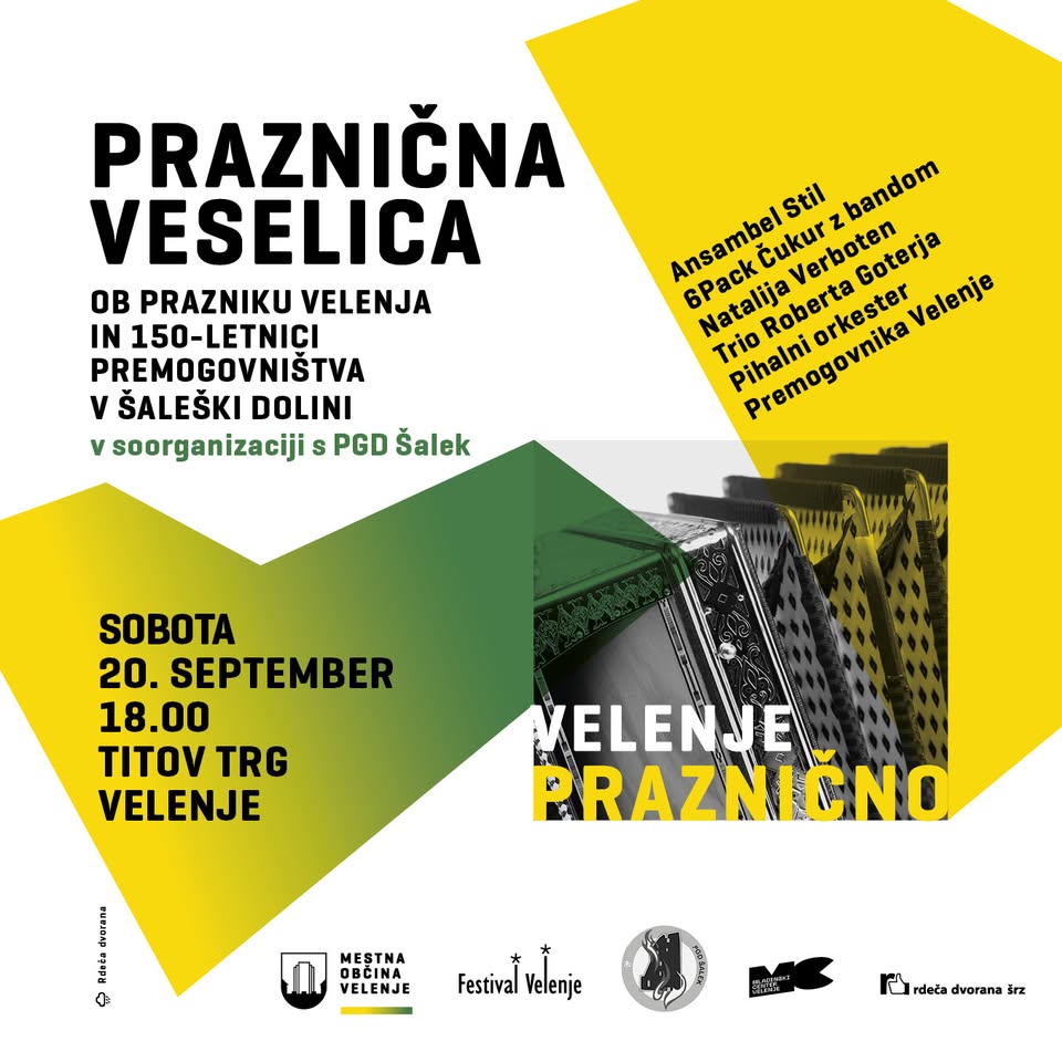 Praznična veselica ob prazniku Velenja in 150-letnici premogovništva