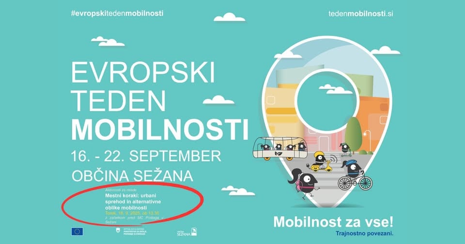 MESTNI KORAKI: urbani sprehod in alternativne oblike mobilnosti |ETM Sežana 2025|