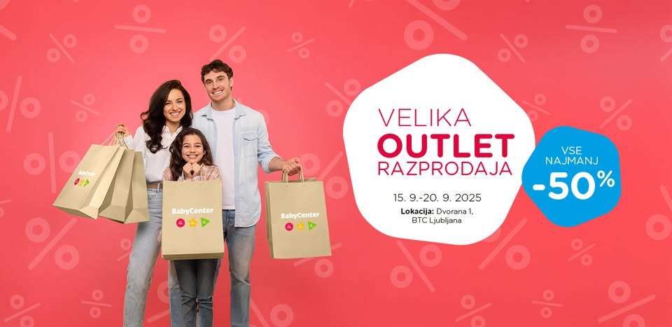 Velika outlet razprodaja Baby Centra – najmanj -50 %