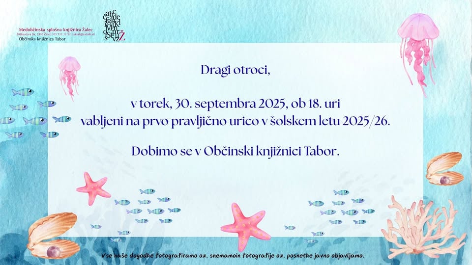 Pravljična ura v Občinski knjižnici Tabor