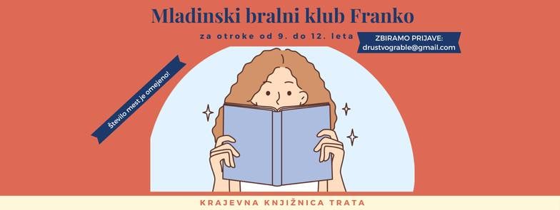Mladinski bralni klub Franko: zbiramo prijave