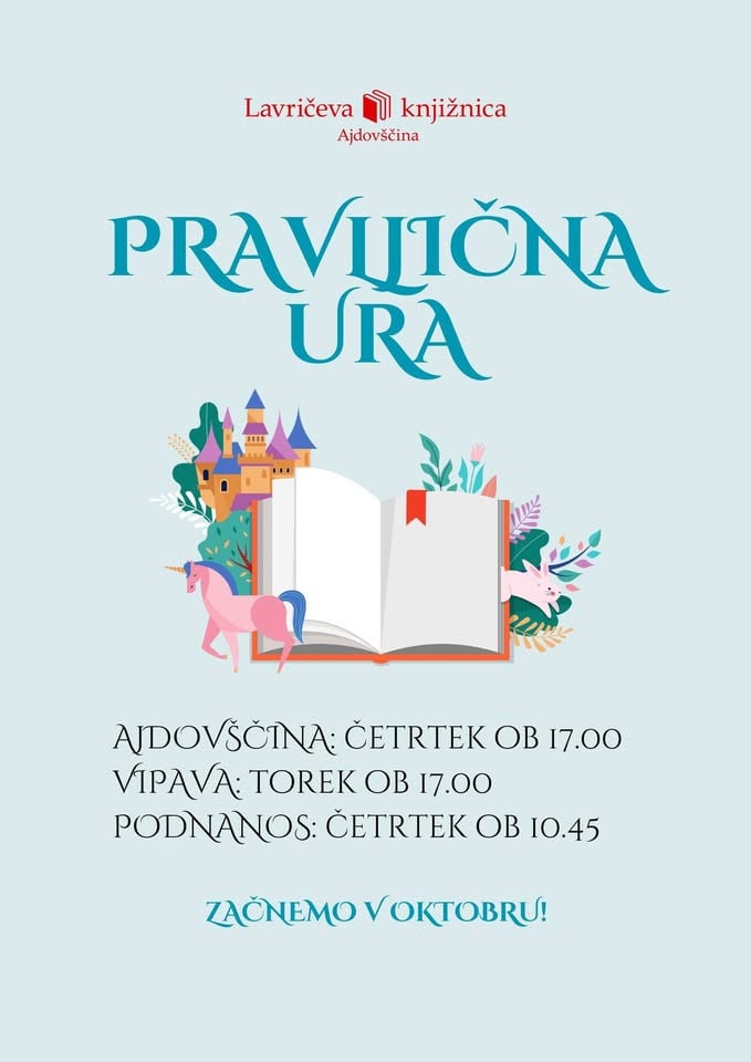 Pravljična ura v knjižnici Vipava