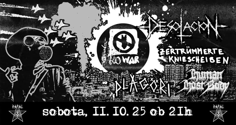 DESOLACION (ARG) + HUMAN HOST BODY +PLAGÖRI (CH) + ZERTRÜMMERTE KNIESCHEIBEN (CH)