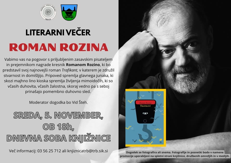 Literarni večer z Romanom Rozino