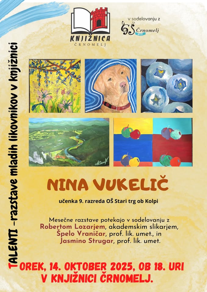 Talenti - razstave mladih likovnikov v knjižnici: Nina Vukelič