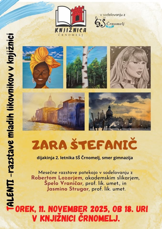 Talenti - razstave mladih likovnikov v knjižnici: Zara Štefanič