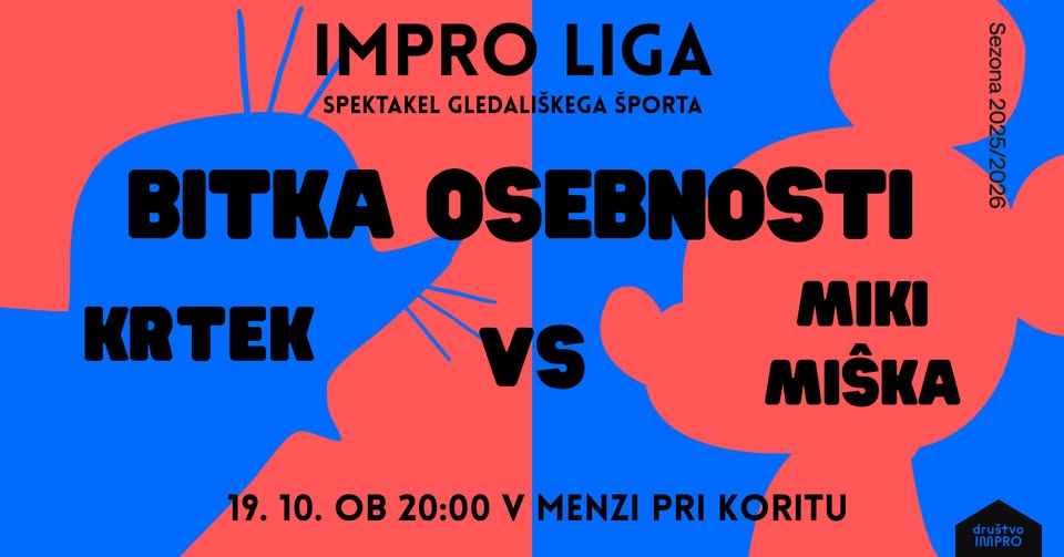 Impro liga: Bitka osebnosti – Krtek vs Miki Miška