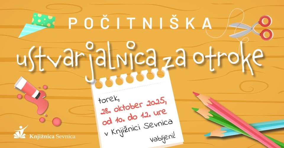 Počitniška ustvarjalnica za otroke v Knjižnici Sevnica