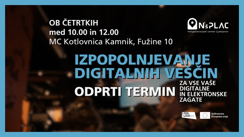 VGC+ Izpopolnjevanje digitalnih veščin ODPRTI TERMIN