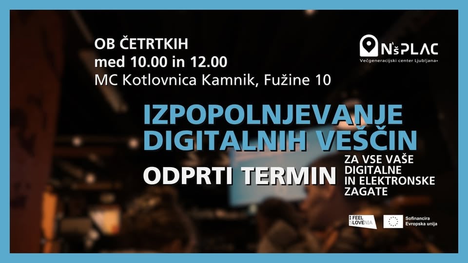 VGC+ Izpopolnjevanje digitalnih veščin ODPRTI TERMIN